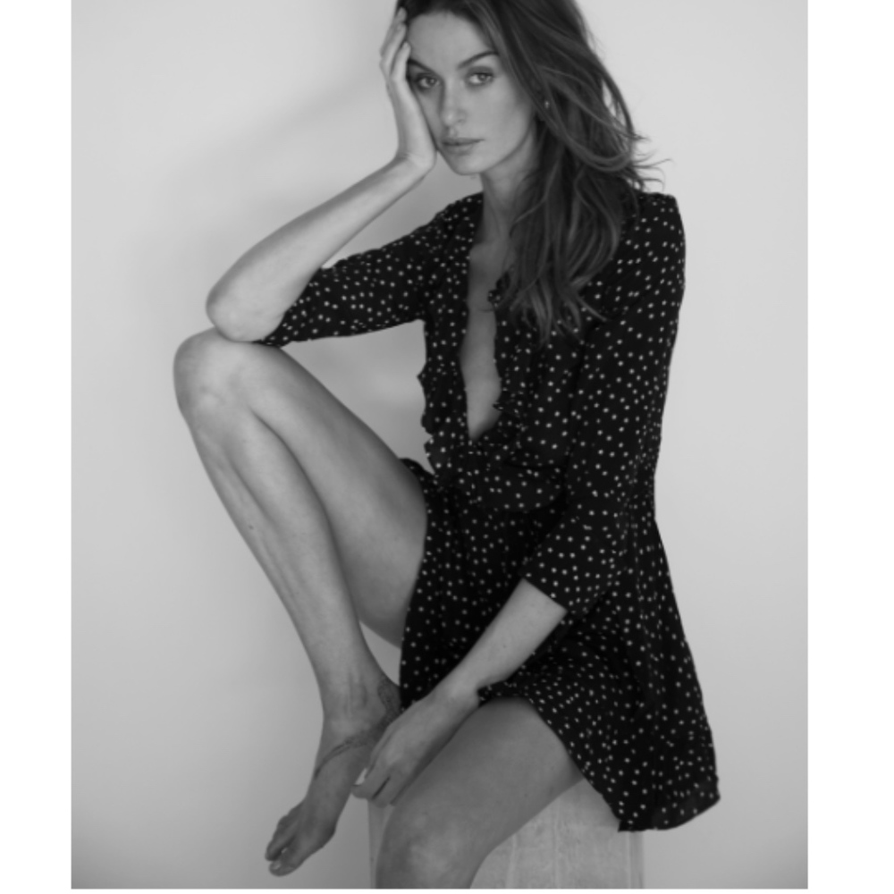 Polka Dot wrap-around dress.